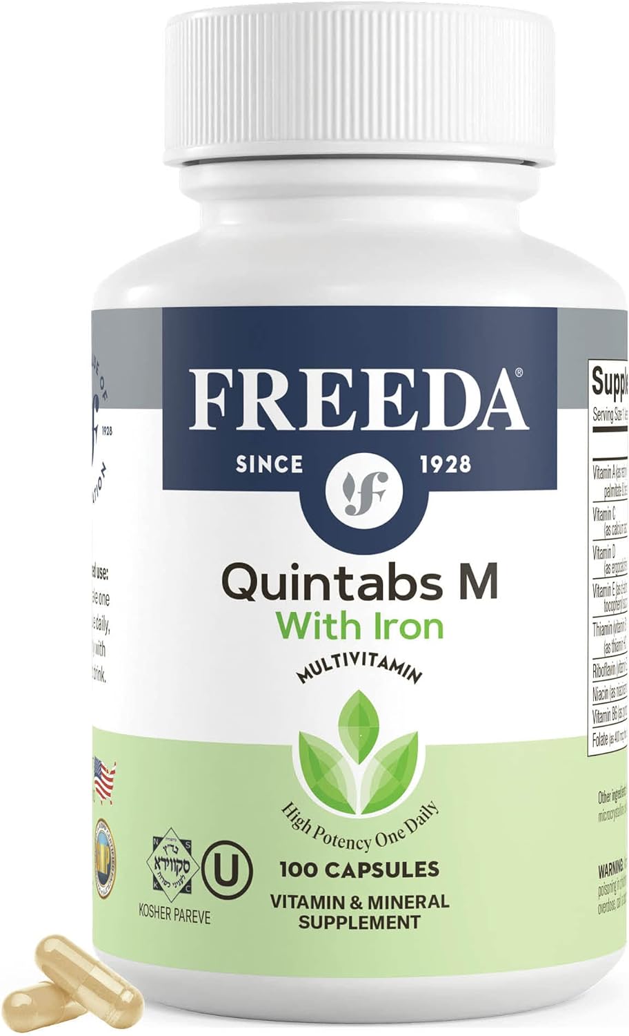 Suplemento FREEDA Multivitamínico Quintabs-M con hierro