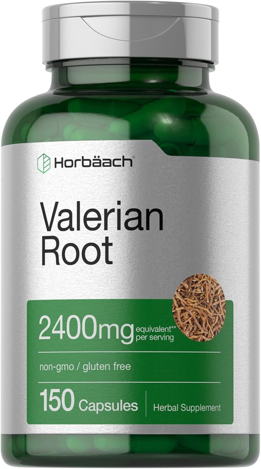 Suplemento Horbaach Cápsulas de raíz de valeriana 2400 mg