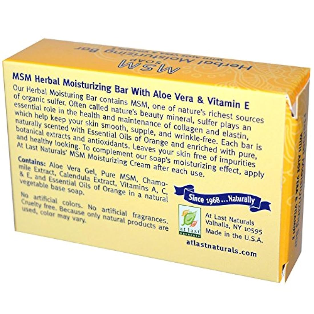 3 Ahorradores del paquete: al fin Naturals MSM Herbal Bar