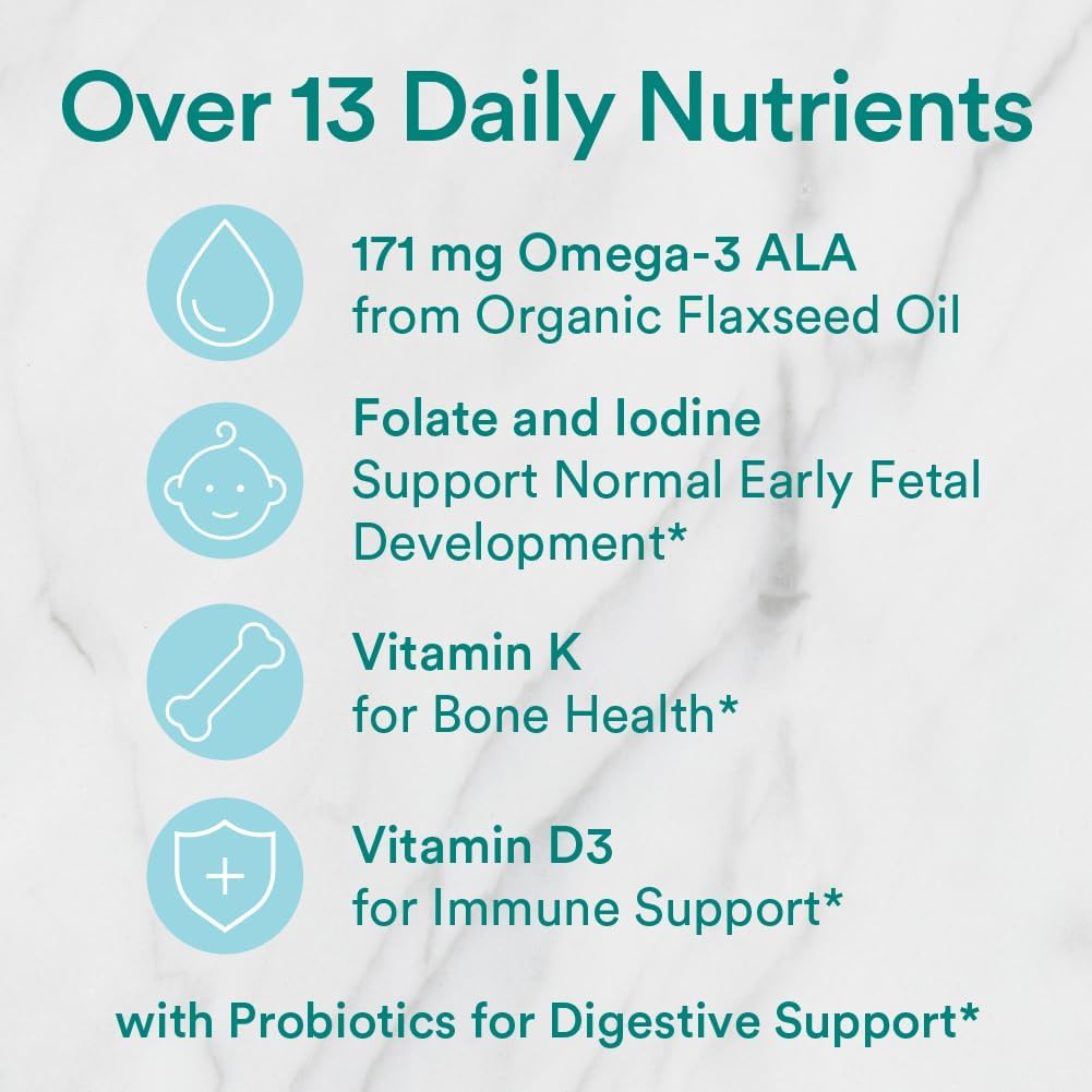 Vitamina Prenatal Orgánica con Probióticos y Vitaminas