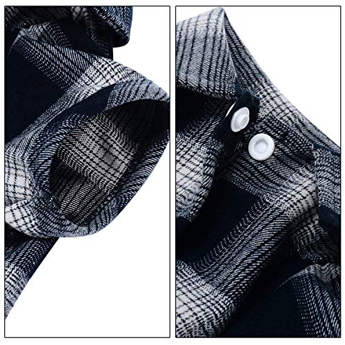 Koneseve - Camiseta para perro, diseño de cuadros, para mascotas, para gato, transpirable, para perros pequeños, medianos, grandes, cachorros, suaves, casuales, acogedores, de Halloween, de Acción de Gracias de Navidad,