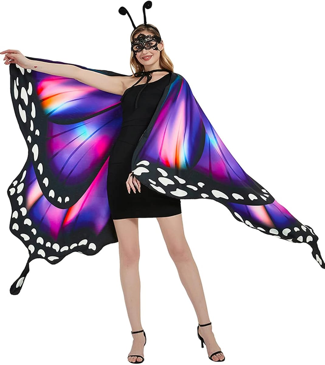 Disfraz de mariposa capa de ala para mujeres talla única