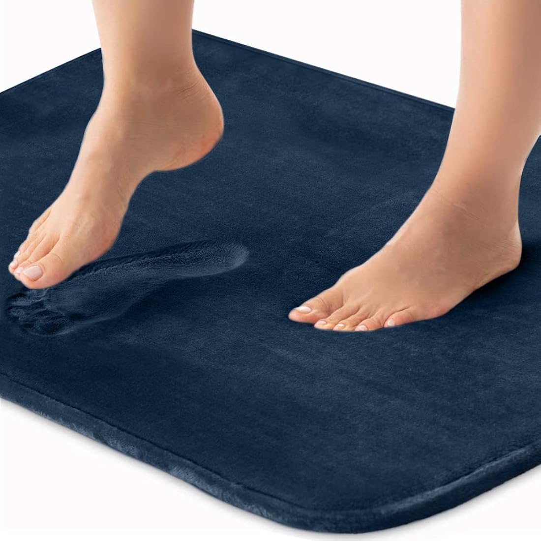 Alfombra de baño absorbente, lavable a máquina.