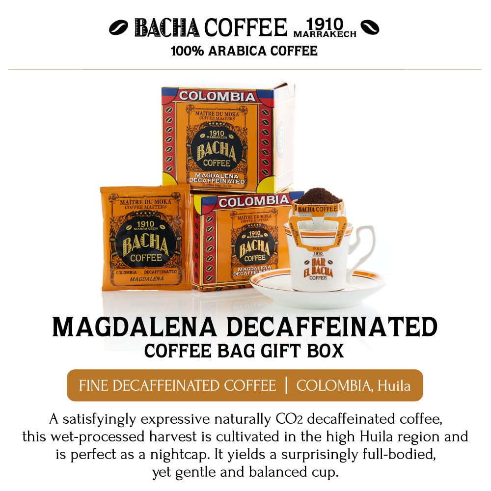 Café Magdalena Descafeinado Bacha Coffee 12 Filtros 100% Arábica