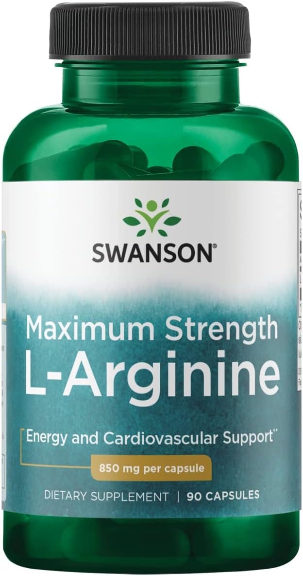 Suplemento Swanson Aminoácido L-Arginina Super-Strength 90 u
