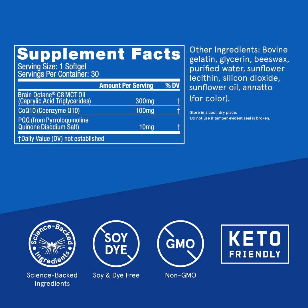 Suero CoQ10 Energía Bulletproof, 30 cápsulas, potencia cerebro y cuerpo