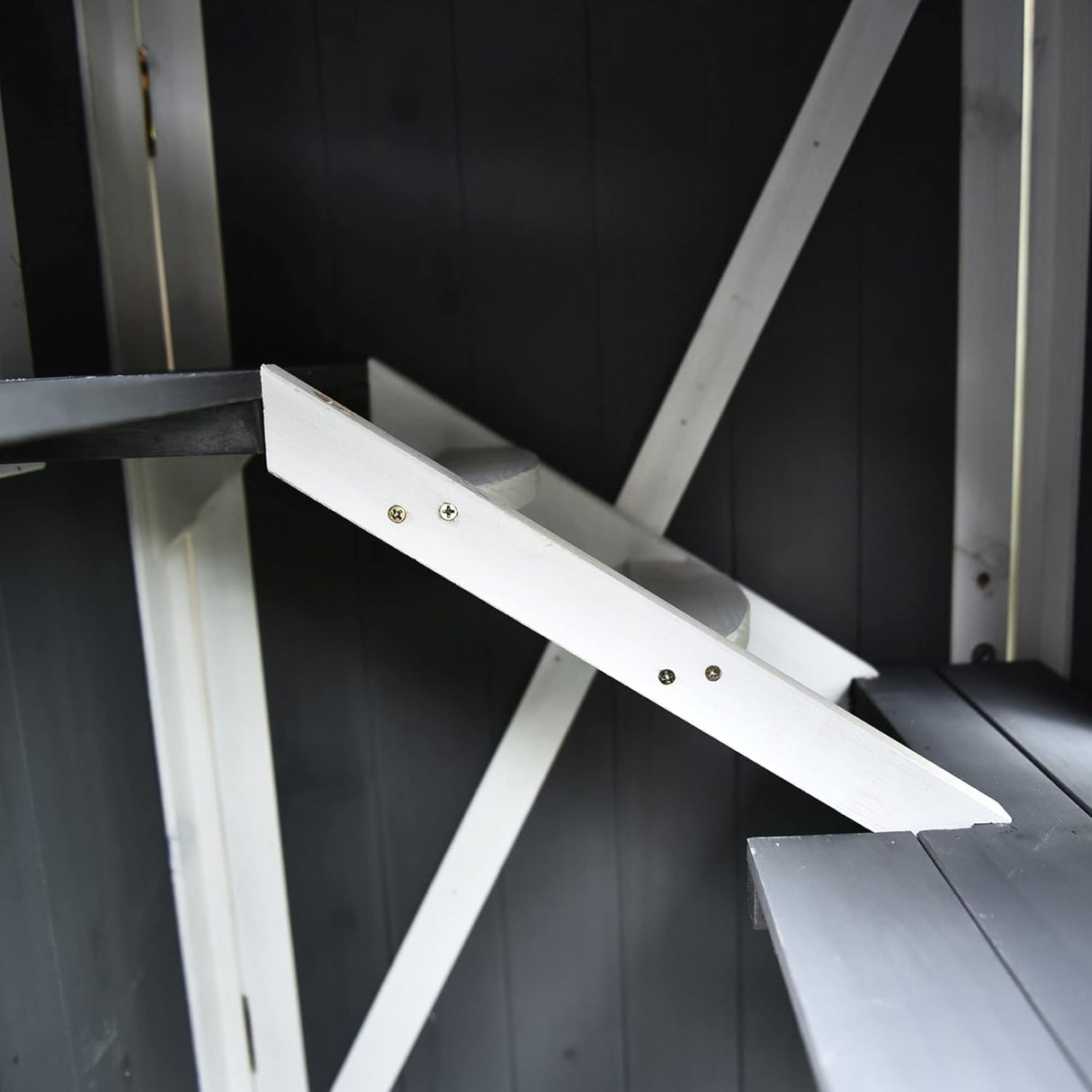 Casa para Gatos PawHut 43 con Hamaca, 3 Pisos, Resistente