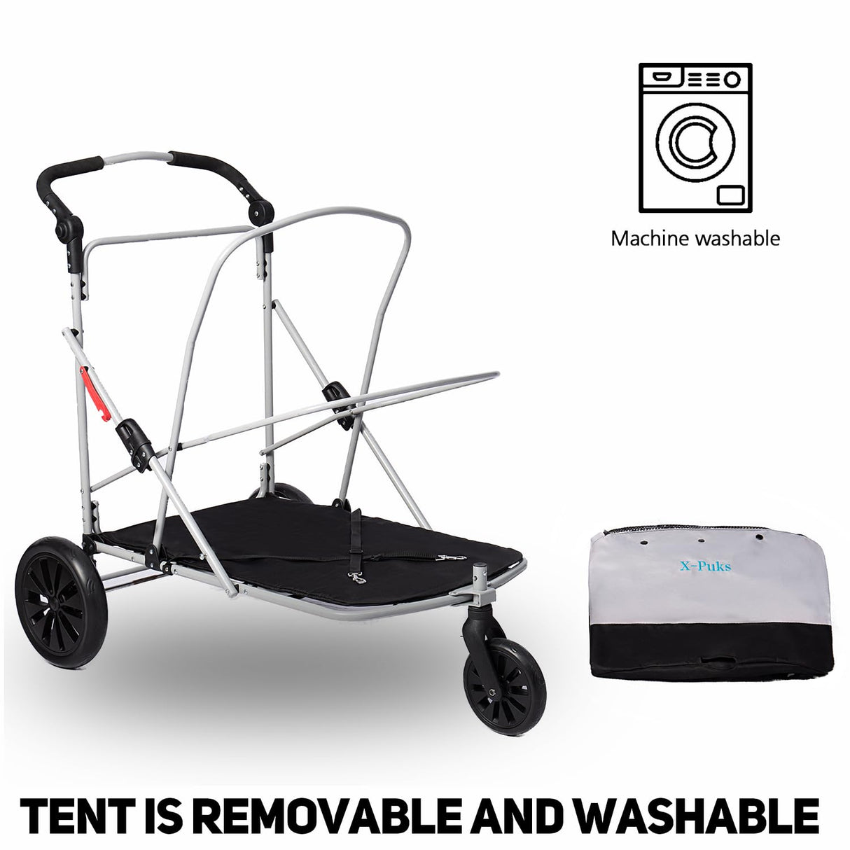 Carrito para Perros Grandes, Plegable, Soporta hasta 100 LBS