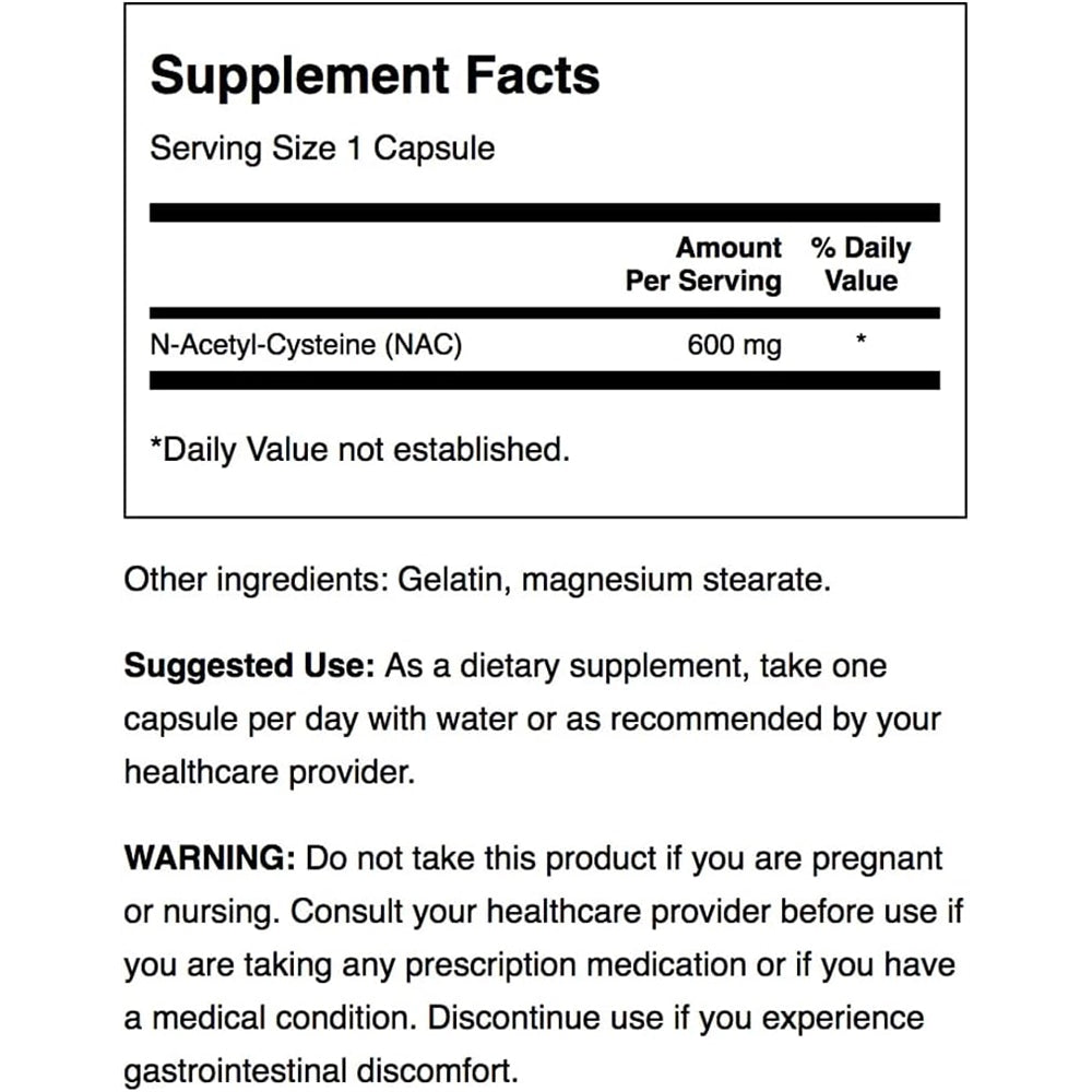 Suplementos Cisteína Nac N-Acetyl 0,02 oz, SW854, 1