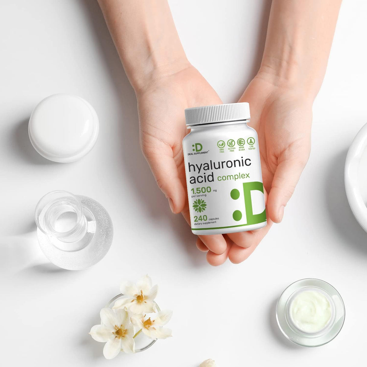 Suplementos de ácido hialurónico 240 cápsulas