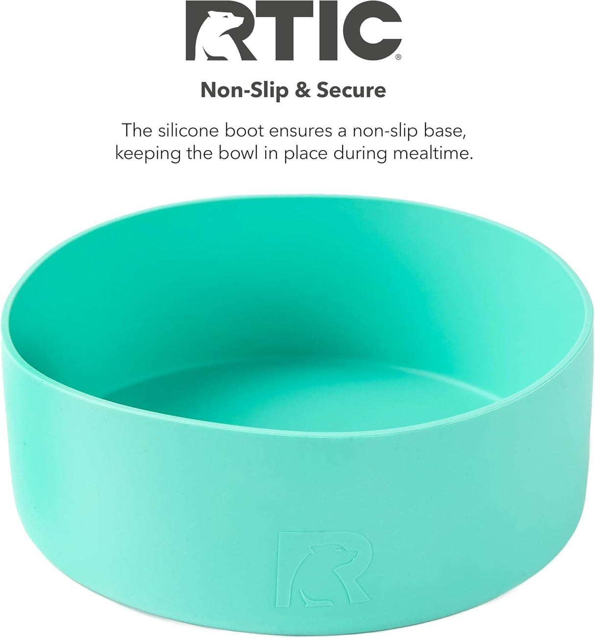 Tazón 3-en-1 RTIC para perros, acero inoxidable, portátil.