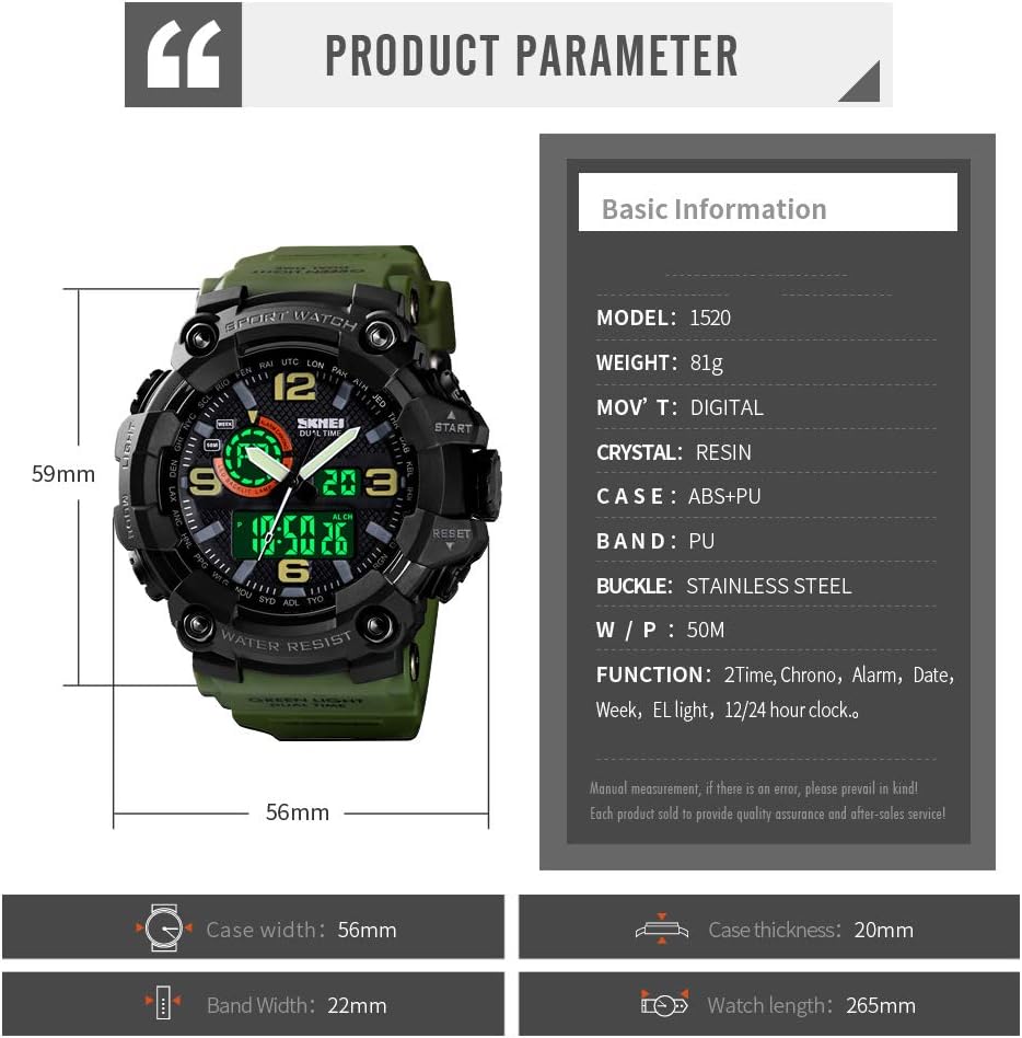 Reloj digital militar para hombre multifunción Dayllon