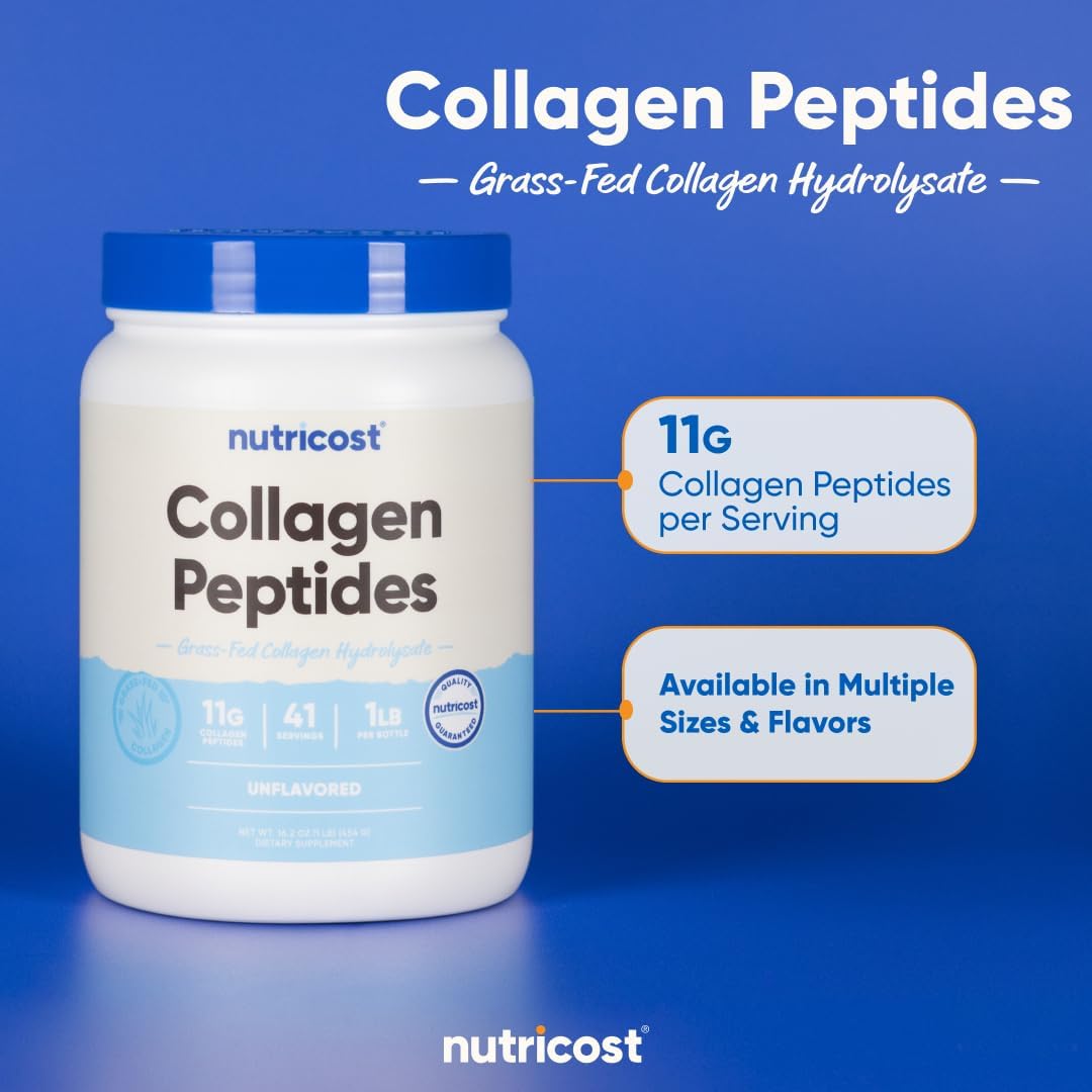 Nutricost Colágeno Hidrolizado Bovina 454g - Sin sabor