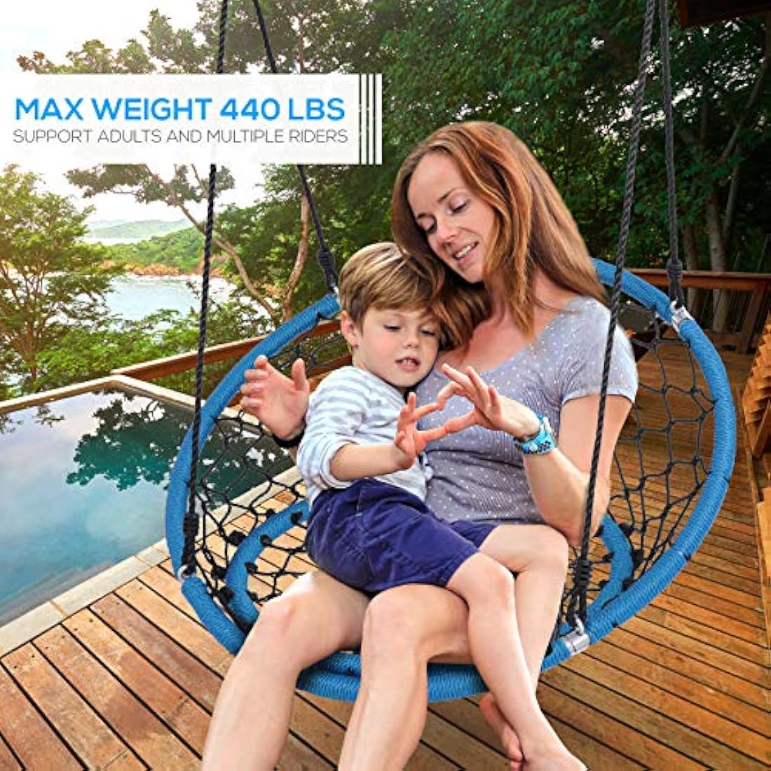 Columpio de asiento de platillo SERENELIFE SLSWNG125