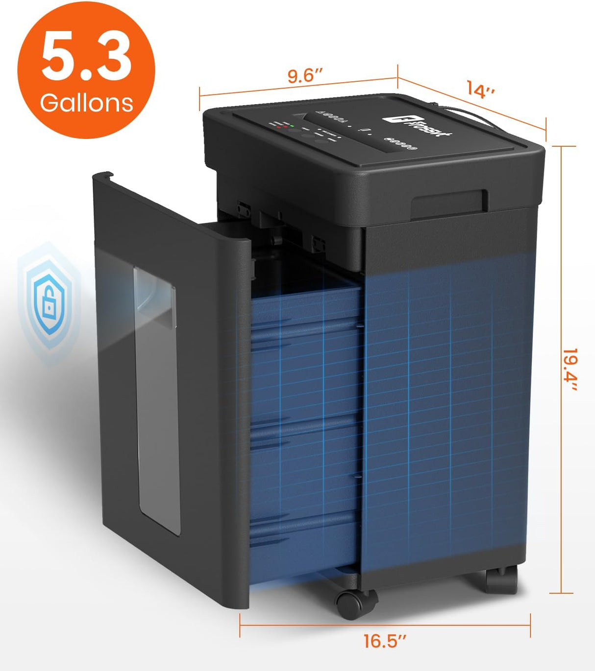 Destructora de Papel Alta Seguridad Micro-Corte P-4/12 Hojas