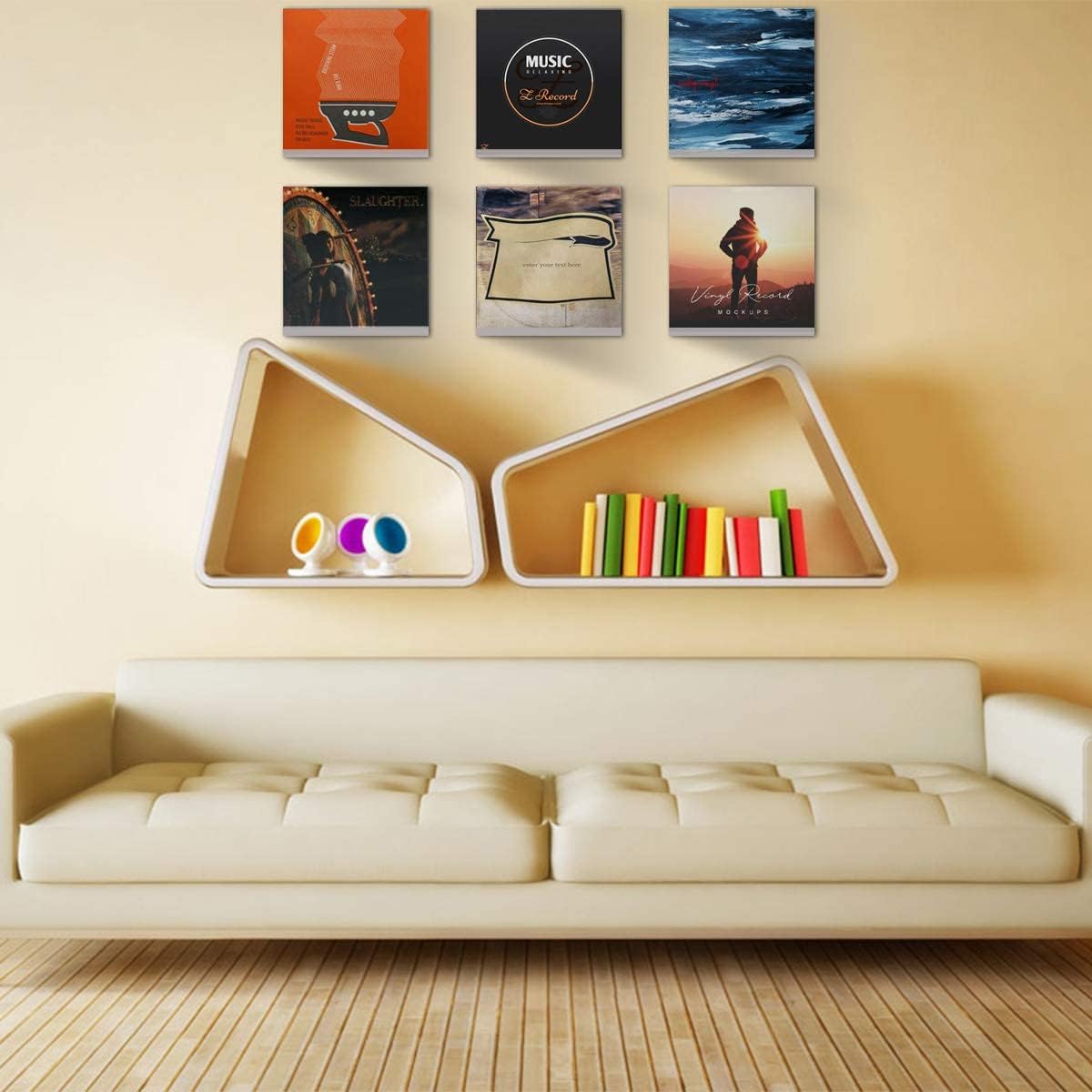 Paquete de 8 estantes de exhibición de discos de vinilo