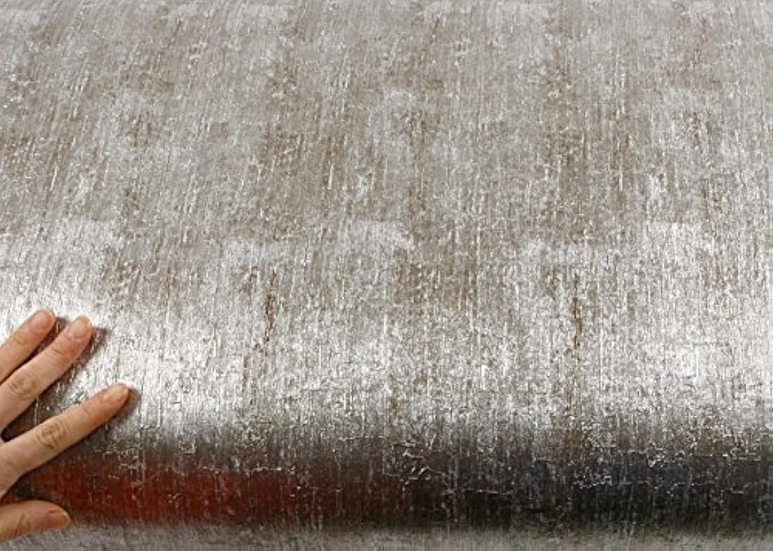 Roserosa - Papel pintado de vinilo con textura metálica