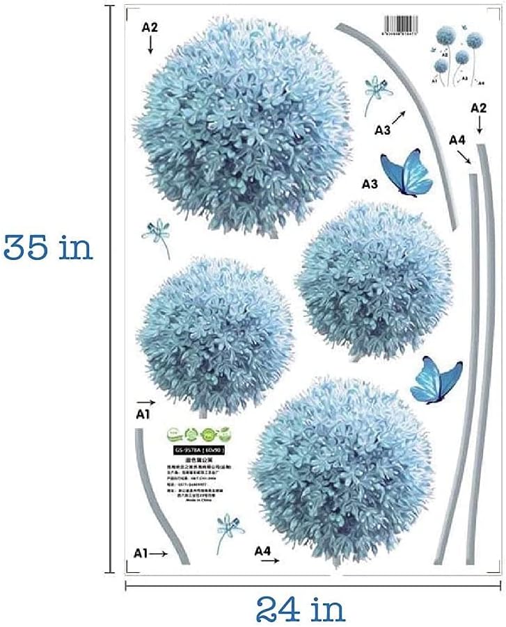 Vinilos de Flores Grandes para Pared - Decoración Removible - Set