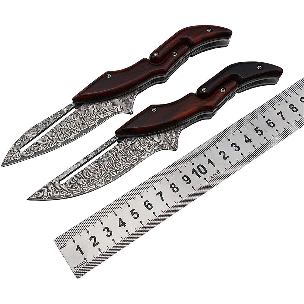 Cuchillo plegable parte trasera redonda
