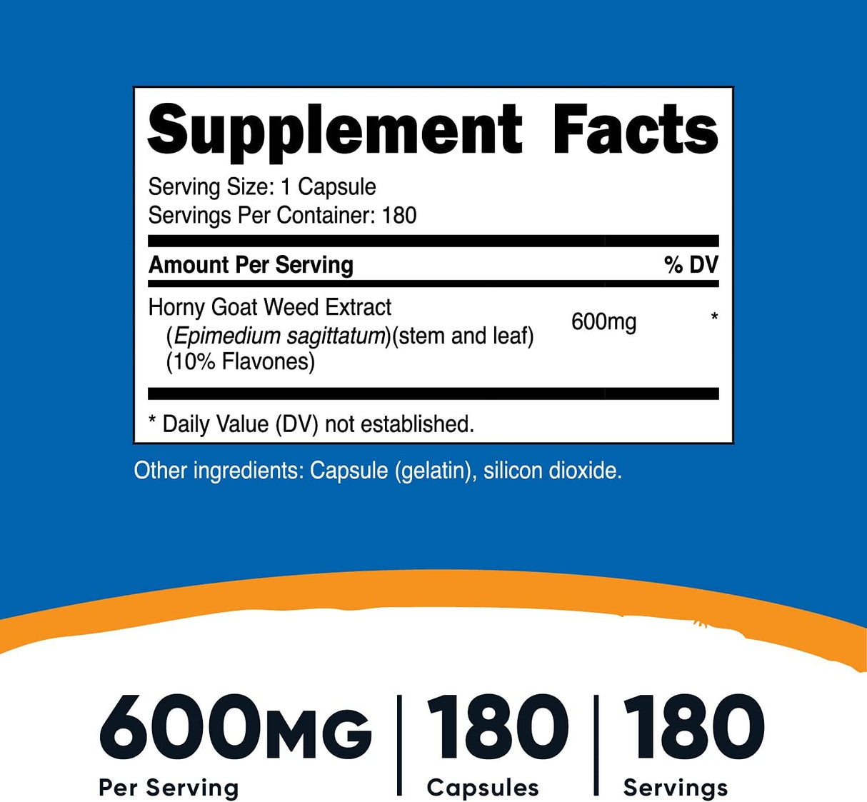 Extracto de maleza de cabra cachonda 180 cápsulas 600 mg