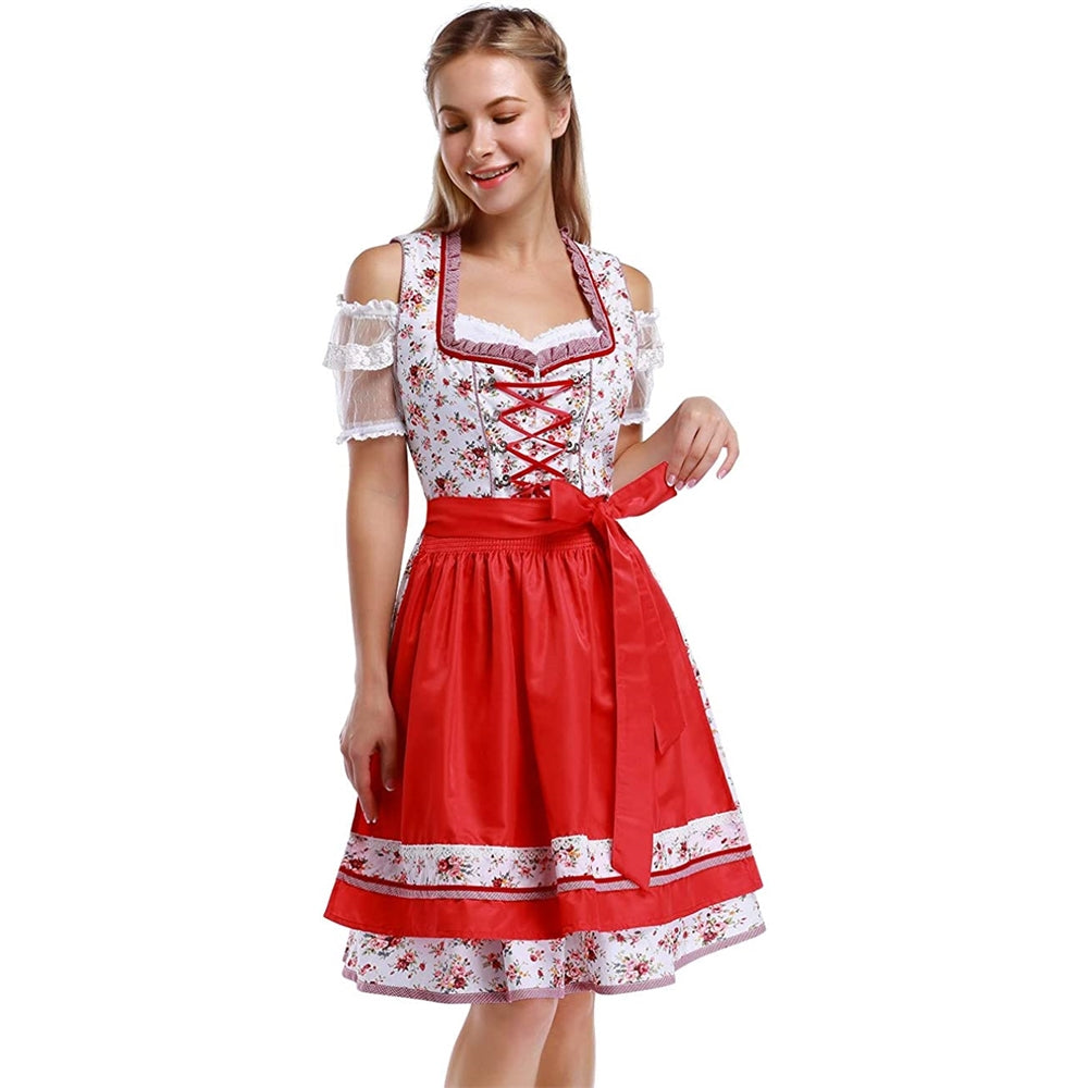 Disfraces de Vestido Oktoberfest para mujer rojo talla L