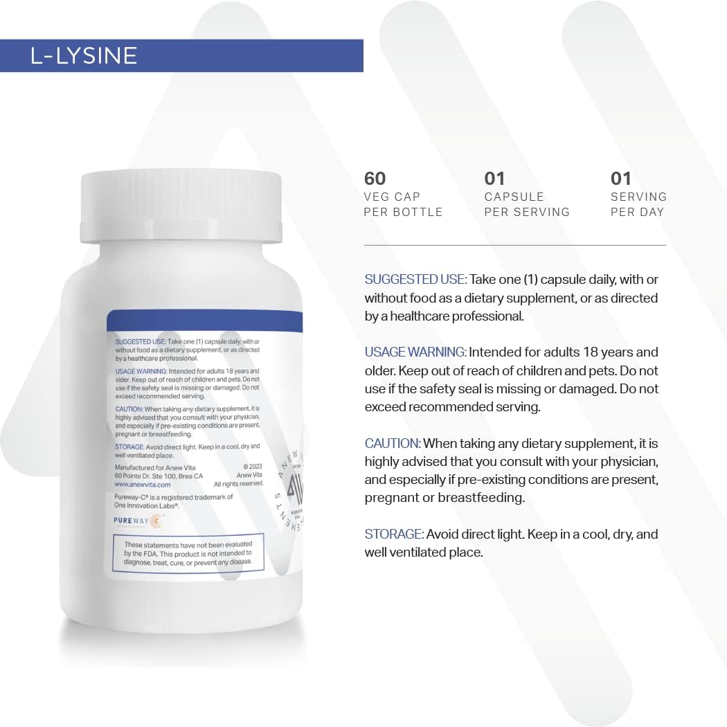 Suplemento de L-lisina con vitamina B12 + C + zinc 60 und