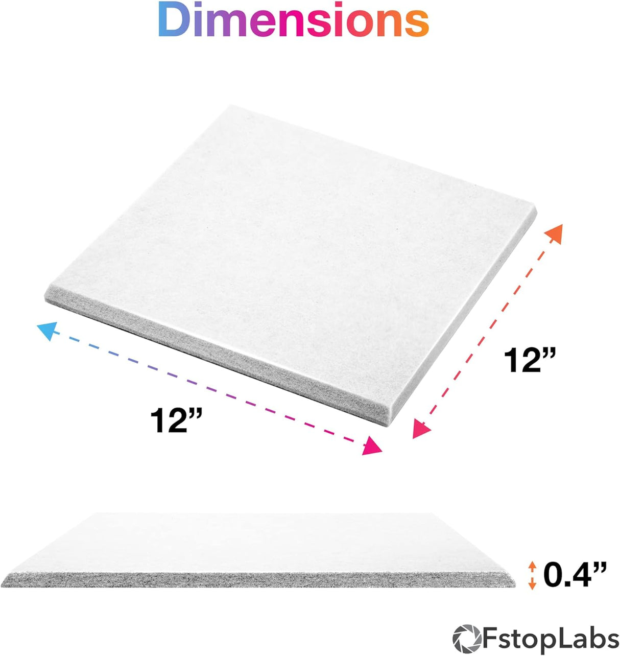 Paneles Acústicos Fstop Labs 0.4 Beveled Edge 12 x 12