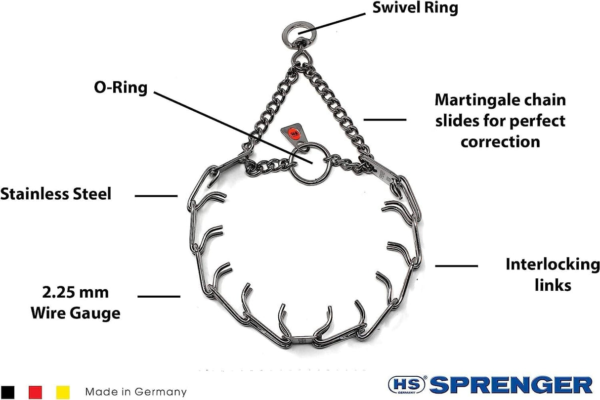 Collar de adiestramiento HS HERM. SPRENGER, acero inoxidable, 4mm