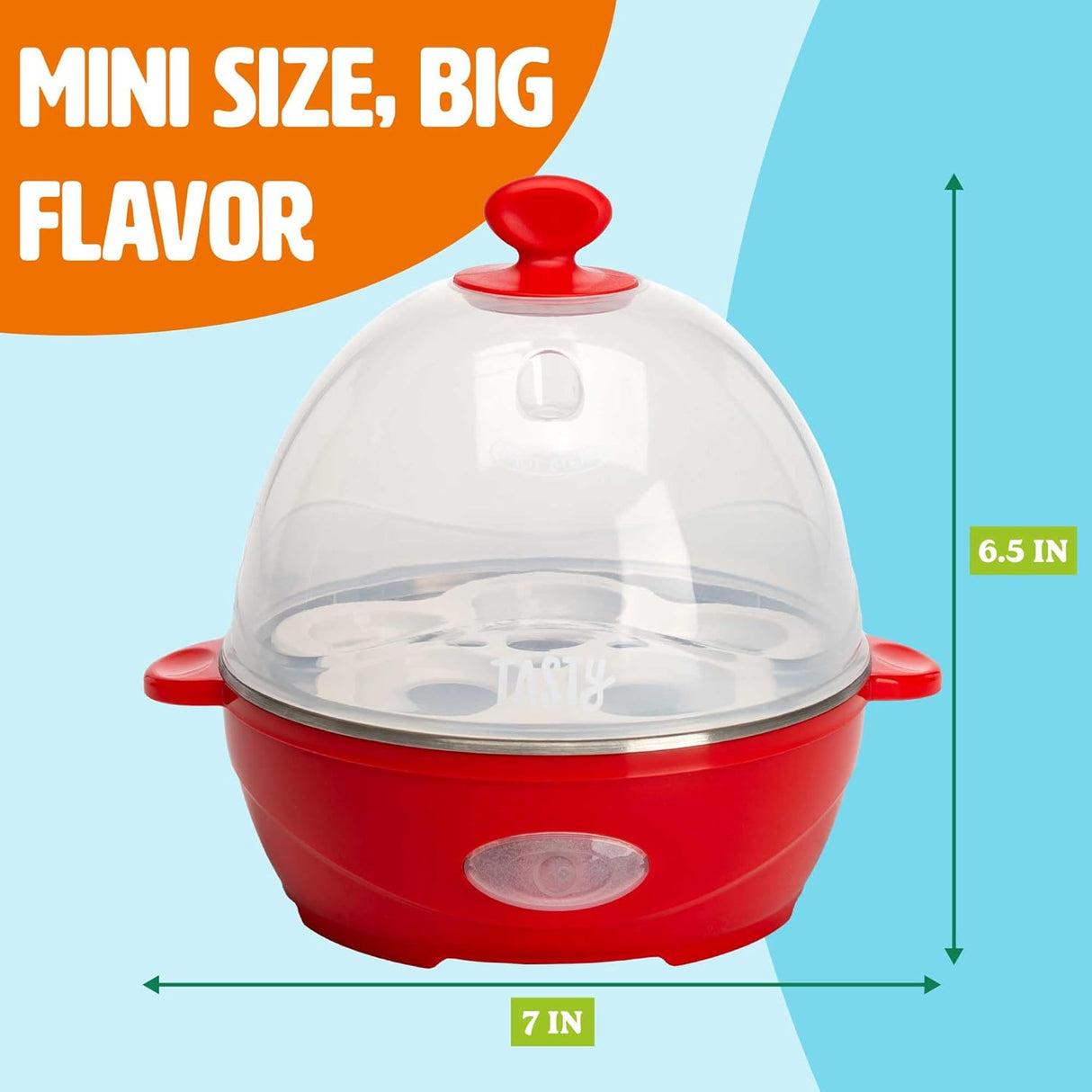 Cocinador de Huevos Tasty, 5 Huevos, Apagado Automático, Mini