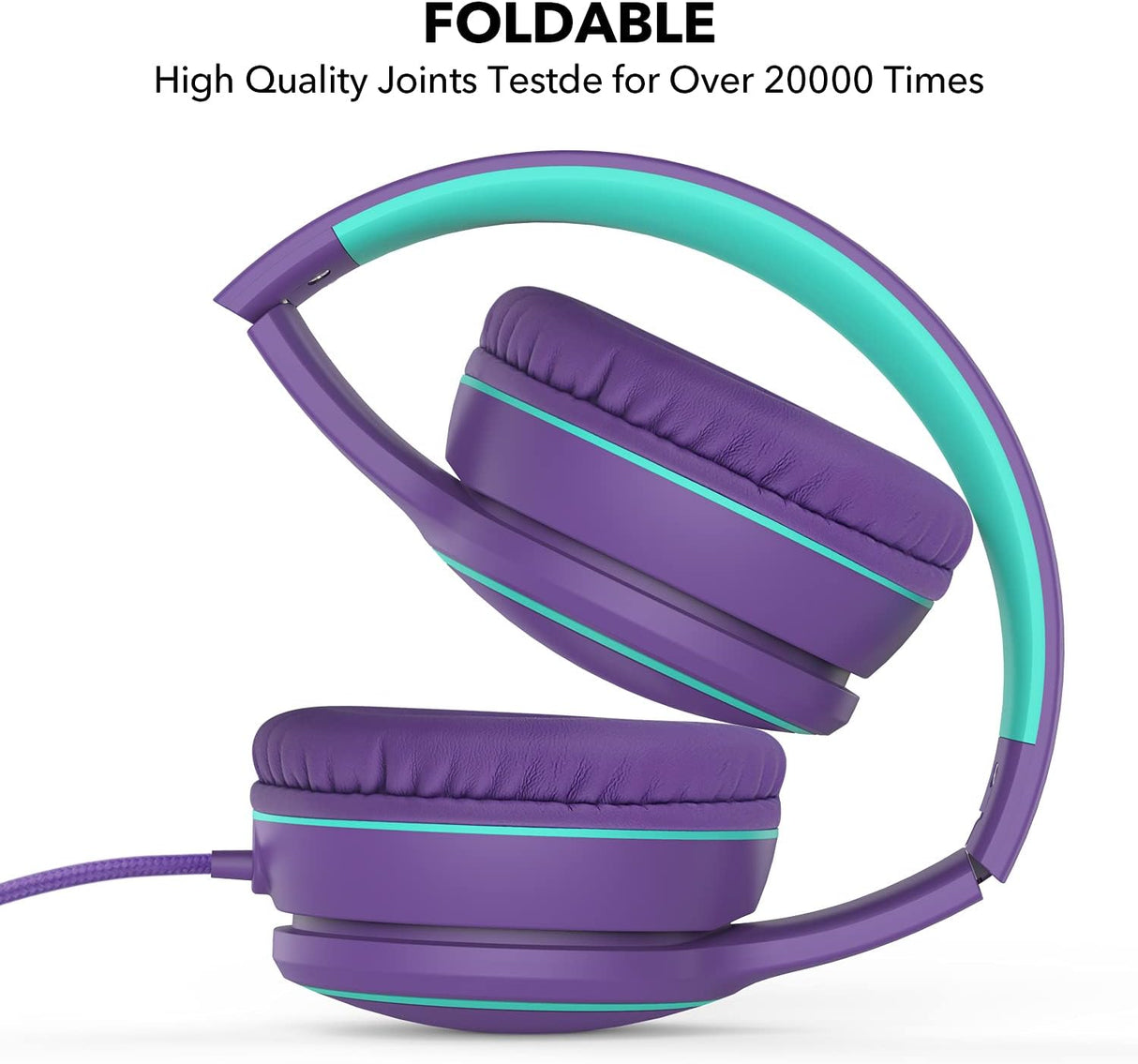 Auriculares RORSOU R10 con micrófono, ligeros y plegables