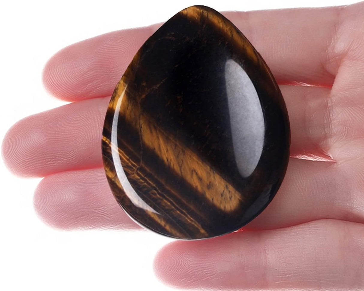 DUQGUHO Piedra de preocupación de 1.7 in ojo de tigre natural