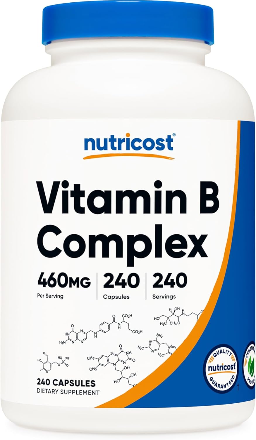 Complejo de Vitamina B de Alta Potencia 460 mg con Vitamina C