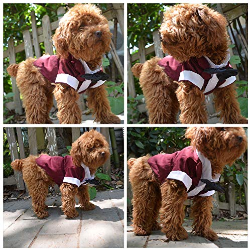 Lovelonglong Disfraz de mascota para perro, esmoquin formal con pajarita negra para perros grandes, medianos y pequeños, ropa de gato