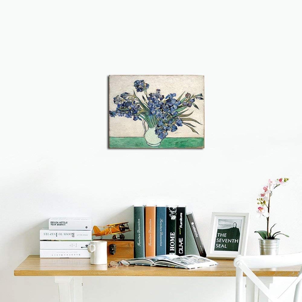 Lienzo decorativo con flores de Van Gogh, listo para colgar