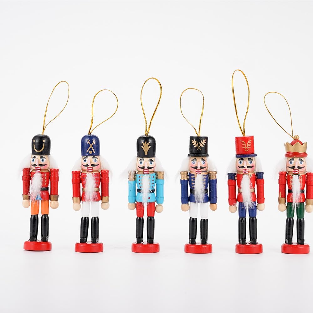 Adornos Navideños Nutcracker COMBIUBIU, Figuras de Madera