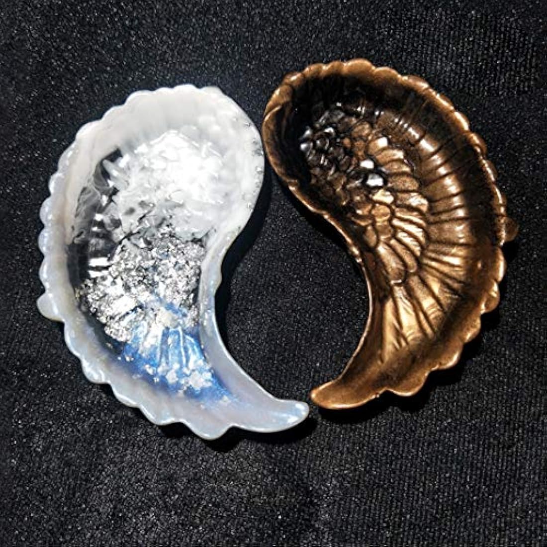 iSuperb 1 par de moldes de resina para almacenamiento de moldes de silicona creativos epoxi, moldes de fundición para bricolaje, placas de almacenamiento, manualidades