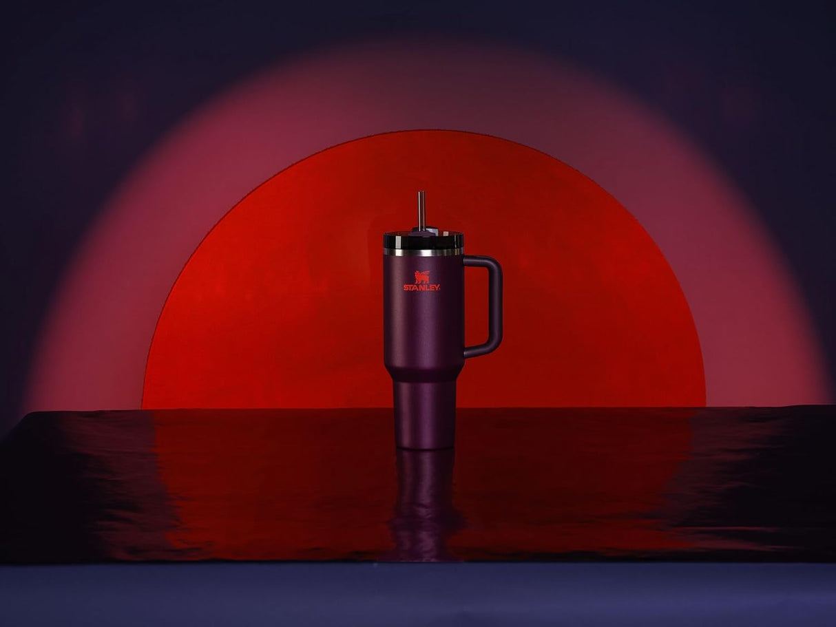 Stanley Quencher H2.0 FlowState - Vaso aislado al vacío de acero inoxidable con tapa y popote para agua, té helado o café