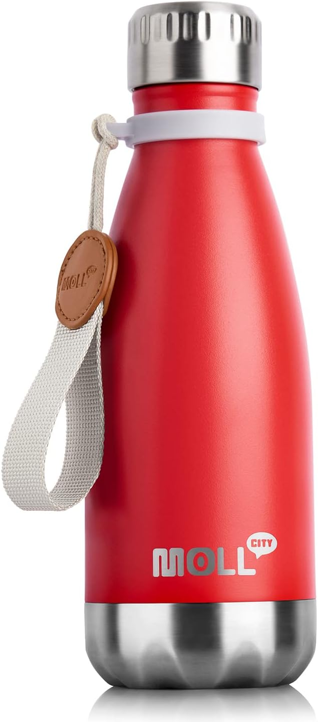 Botella de agua 12 oz acero inoxidable, a prueba de fugas, BPA-Free