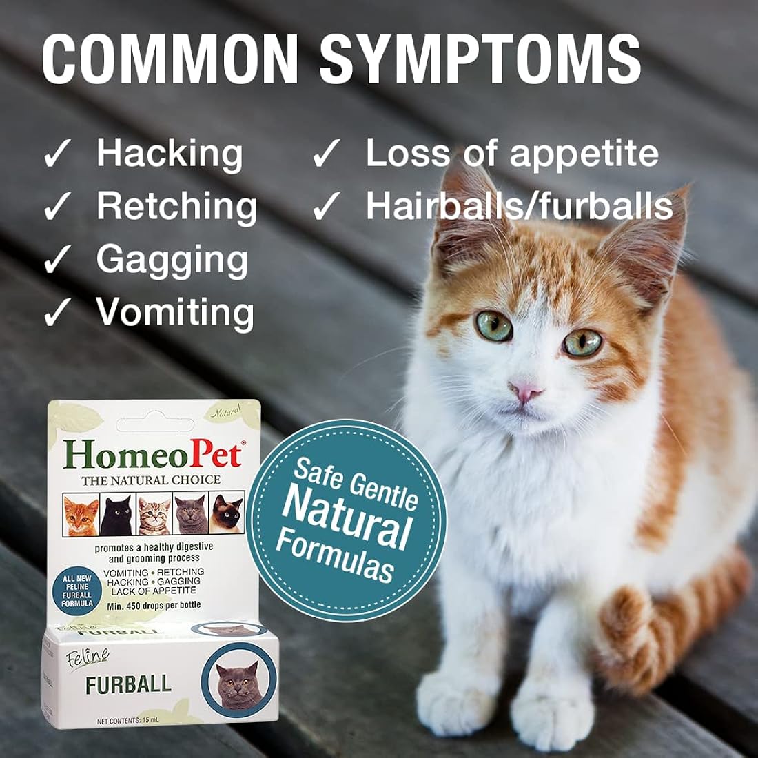 Suplemento soporte natural para bolas de pelo de gato