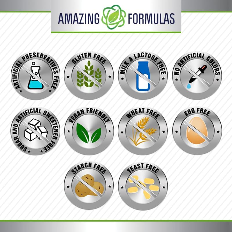 Suplemento 5 HTP Amazing Formulas 200 mg Veggie 120 Cápsulas