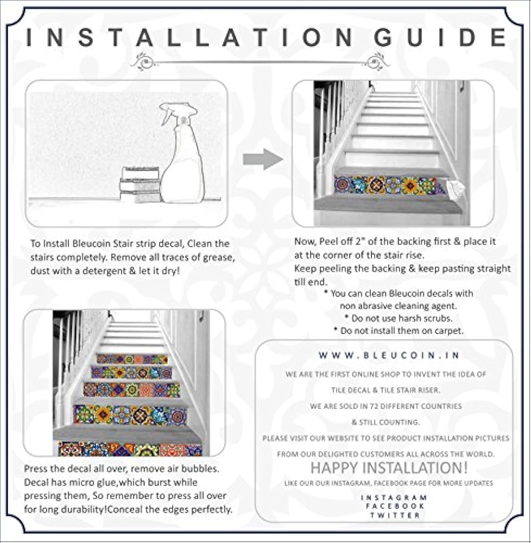 Adhesivo de vinilo para escaleras.