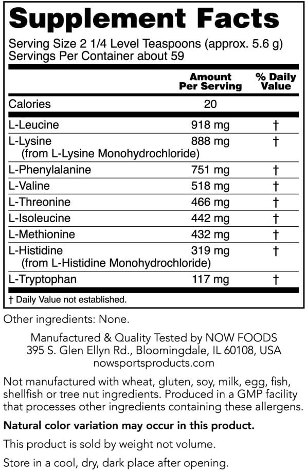 Suplemento NOW Nutrición deportiva Amino-9 Essentials™