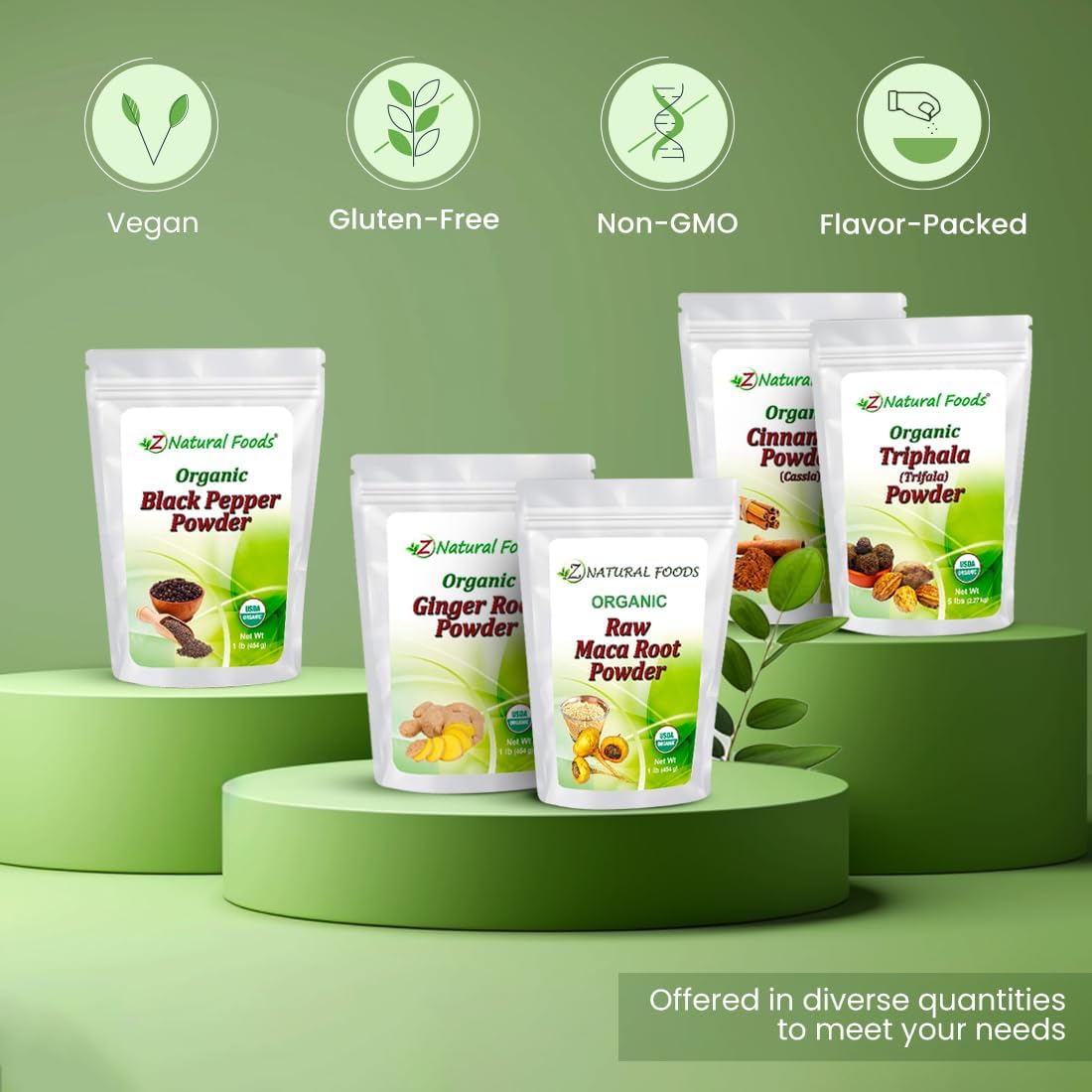 Polvo de Raíz de Ashwagandha Orgánico Z Natural Foods 5 lb