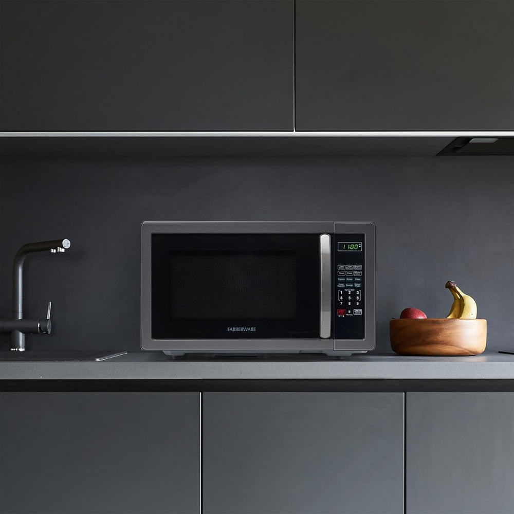 Microondas Farberware 1000W, 1.1 cu ft, con bloqueo infantil