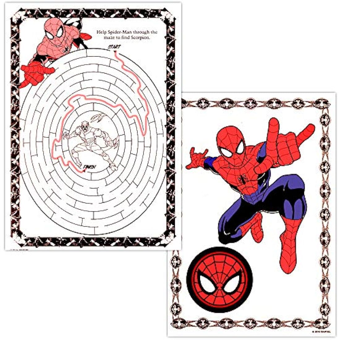Libro de colorear con más de 270 pegatinas de Spiderman
