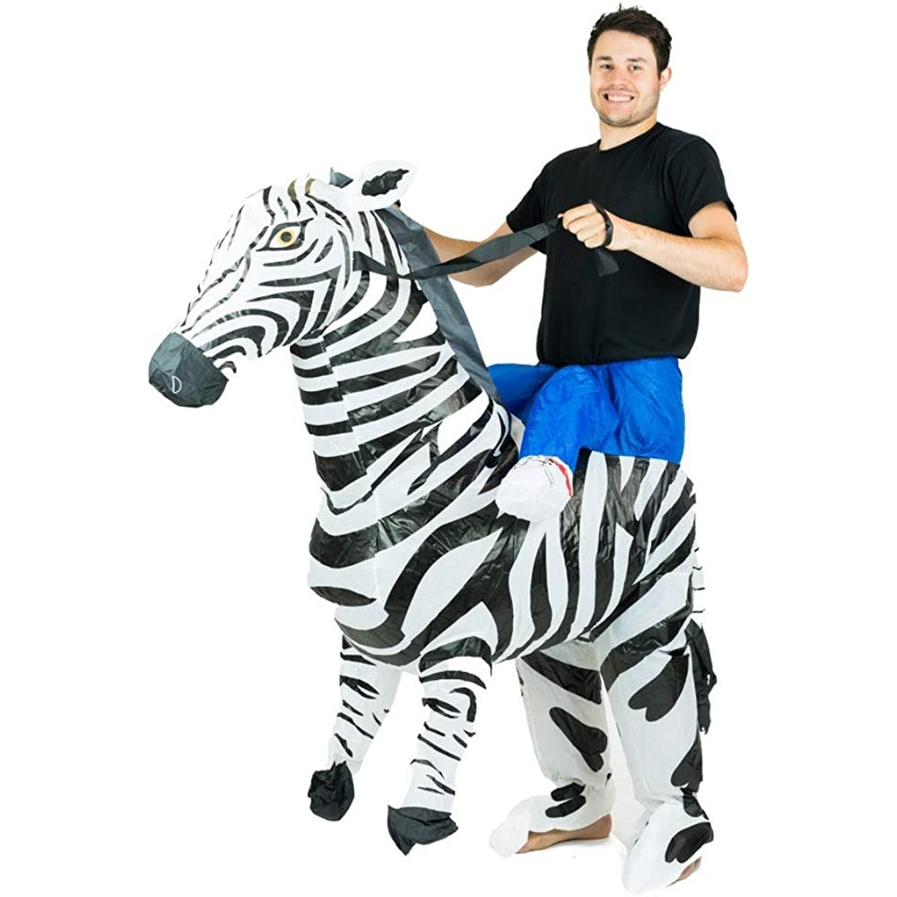 Disfraz inflable de cebra talla única para adultos