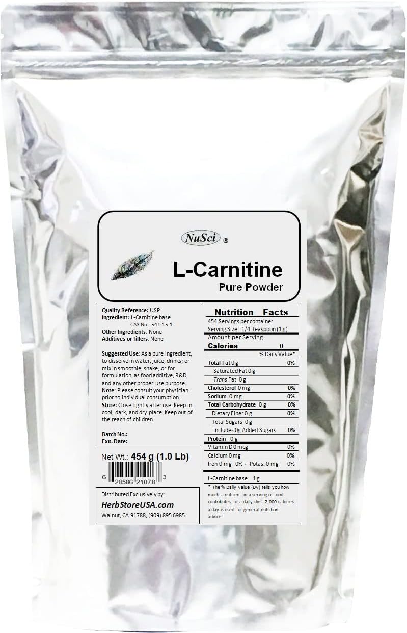 L-Carnitina Pura en Polvo 454g Energy - Suplemento Nutricional
