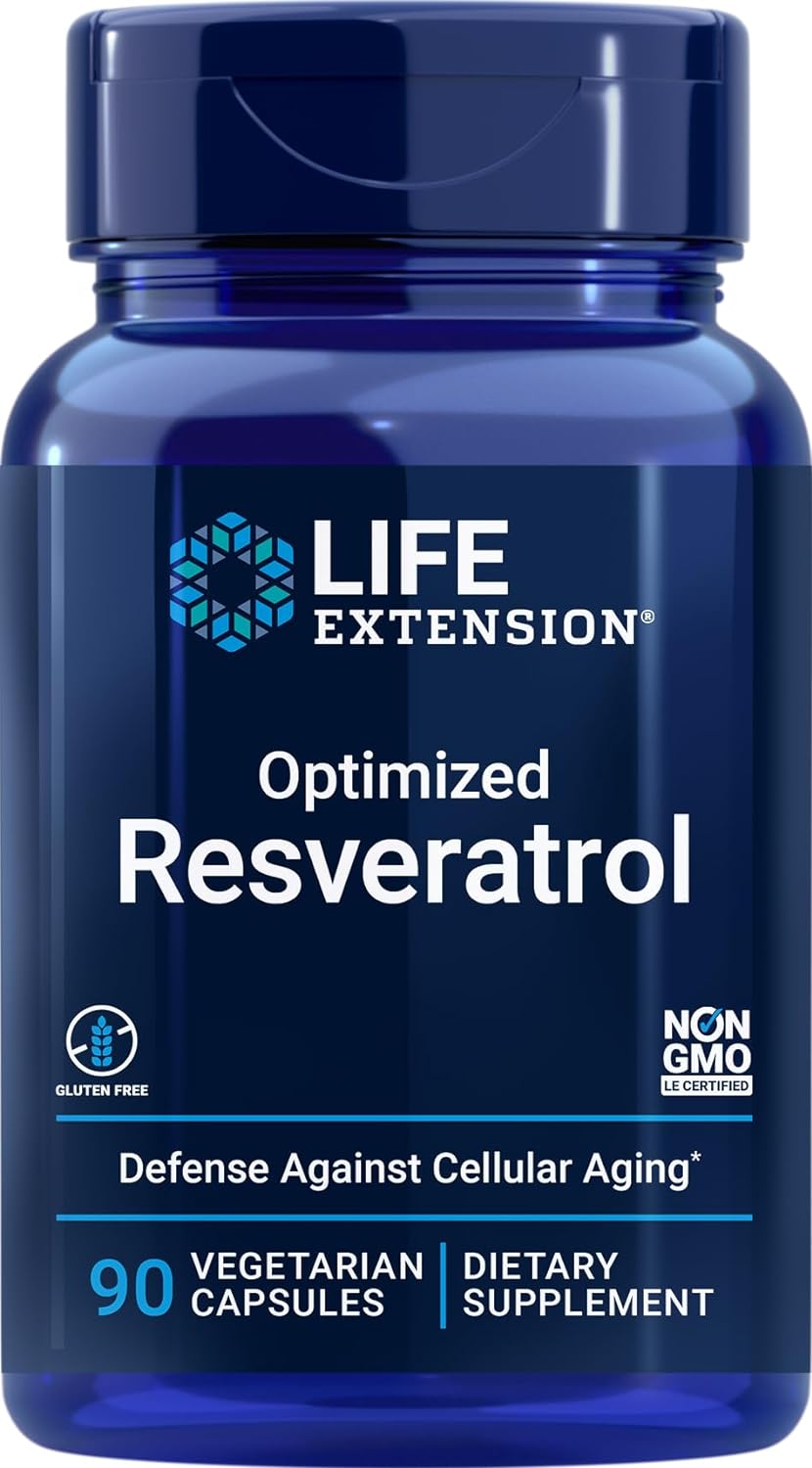 Suplemento Life Extension Resveratrol optimizado 90 cápsula