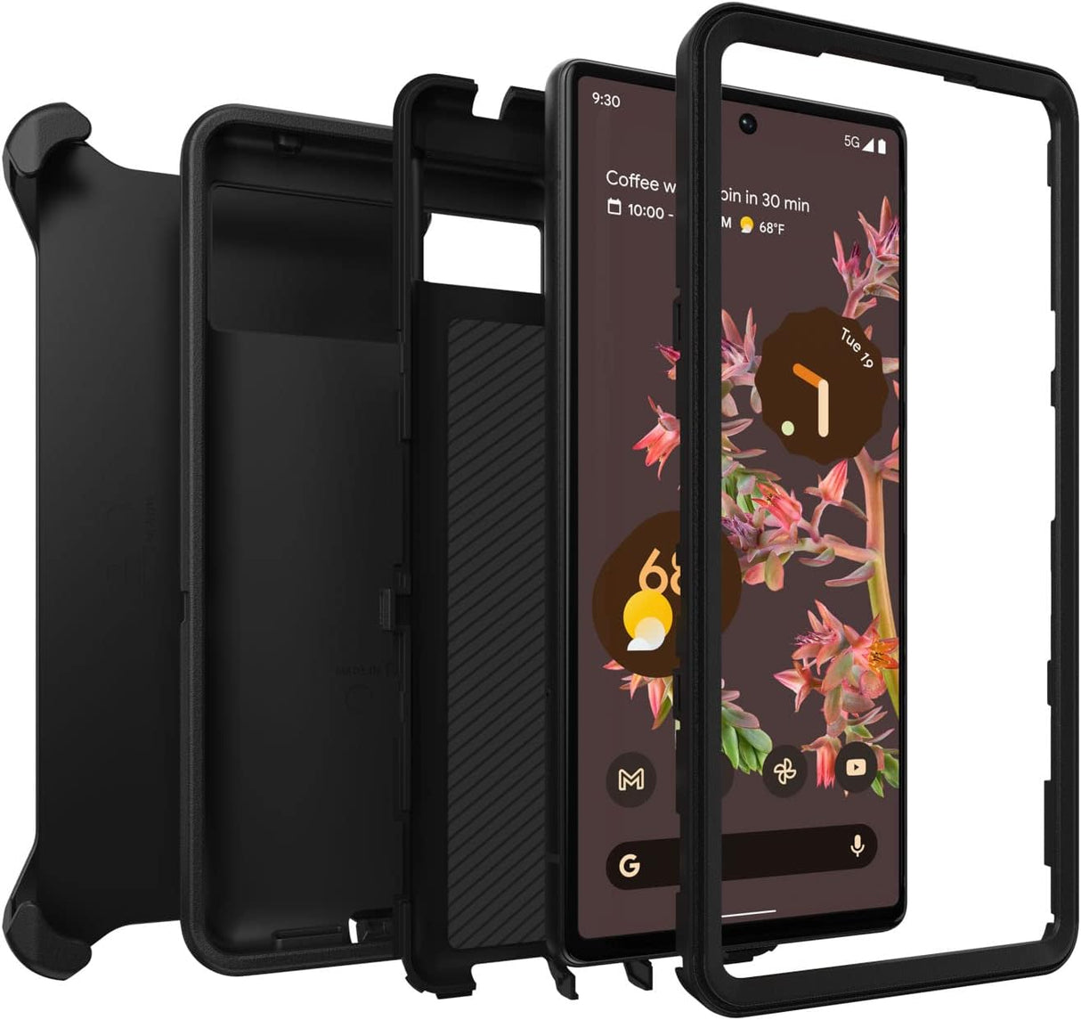 OTTERBOX DEFENDER SERIES - Funda para Pixel 6, color negro