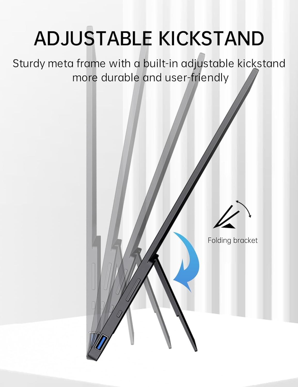 Monitor Portátil Táctil FHD 15.6 con Soporte y Altavoces